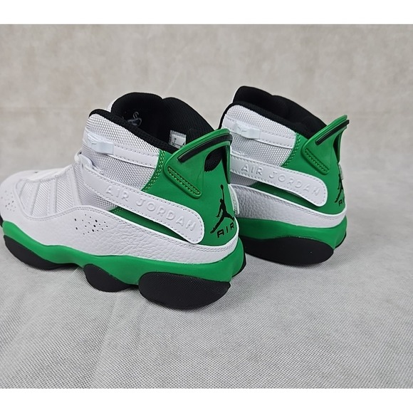 Nike Mens Size 7 Air Jordan 6 Rings Shoes Lucky Green‎ Sneakers 322992-131 NEW main image 4